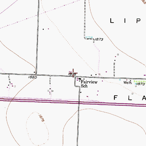 Topographic Map of Fairview Accelerated School, TX
