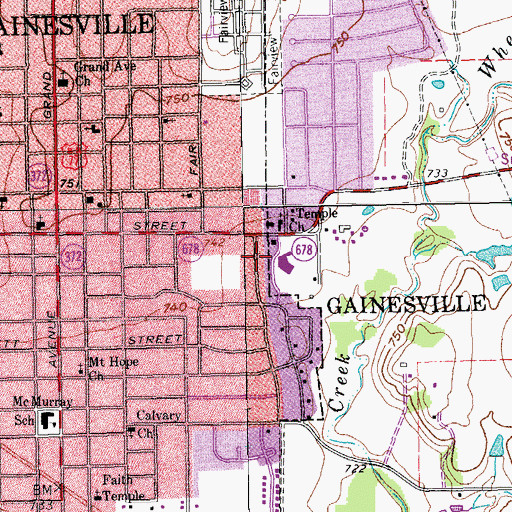 Topographic Map of Edison Elementary School, TX