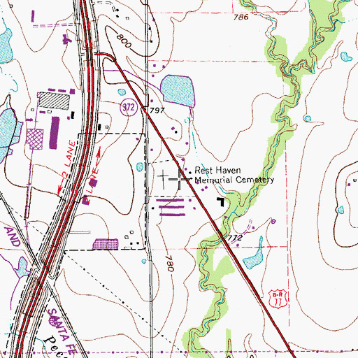 Topographic Map of Robert E Lee Intermediate School, TX