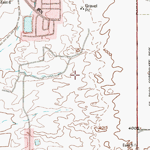 Topographic Map of Sierra Vista Elementary School, TX