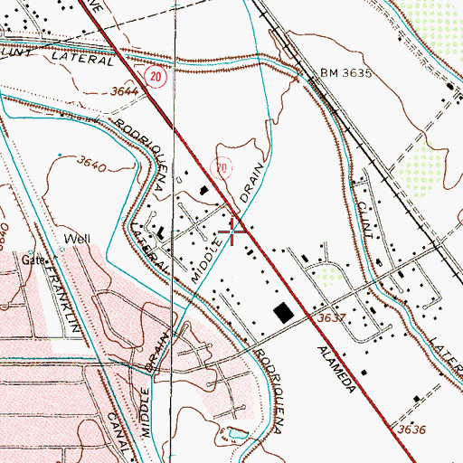 Topographic Map of William David Surratt Elementary School, TX