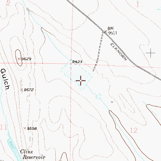 Topographic Map of Tarryall Ranch Reservoir Number 1, CO