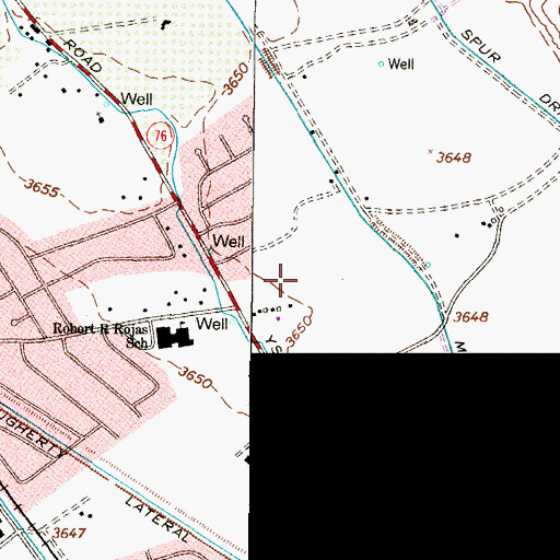 Topographic Map of Robert Rojas Elementary School, TX