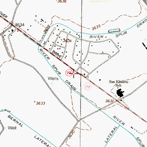 Topographic Map of Lorenzo Loya Primary School, TX