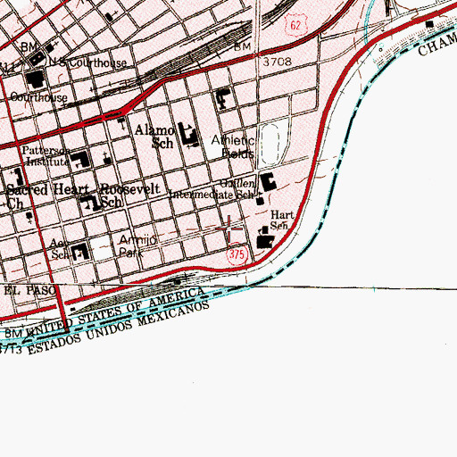 Topographic Map of Hart Elementary School, TX