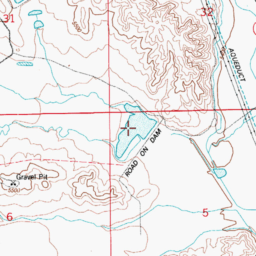 Topographic Map of R D Nixon Reservoir, CO
