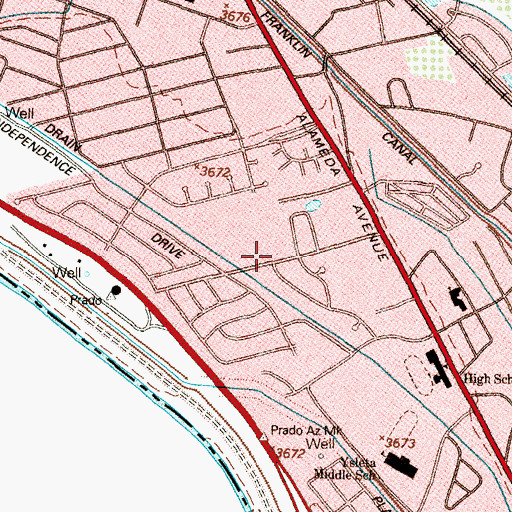 Topographic Map of Alicia R Chacon Intermediate School, TX