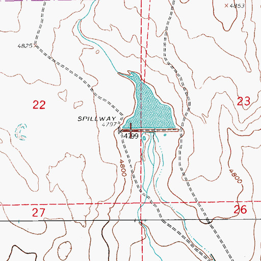 Topographic Map of Thatcher Dam, CO