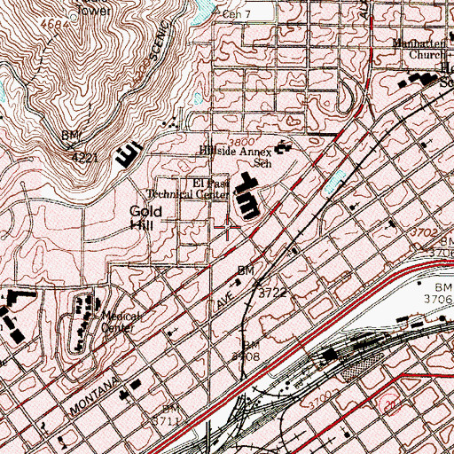 Topographic Map of Carlos Cordova Middle School, TX