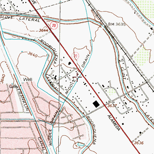 Topographic Map of Clint High School, TX