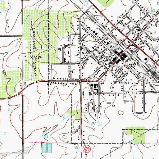 Topographic Map of Maxfield Elementary School, TX