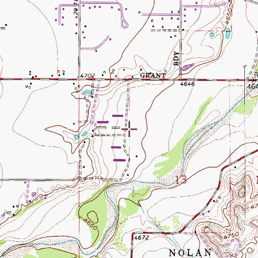 Topographic Map of Saint Charles Mesa Reservoir Number 2, CO