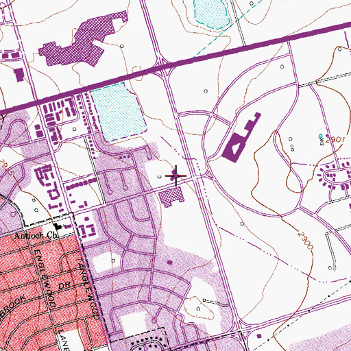 Topographic Map of Nimitz Junior High School, TX