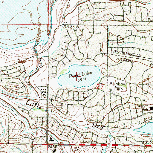 Topographic Map of Pomona Lake Number 1, CO
