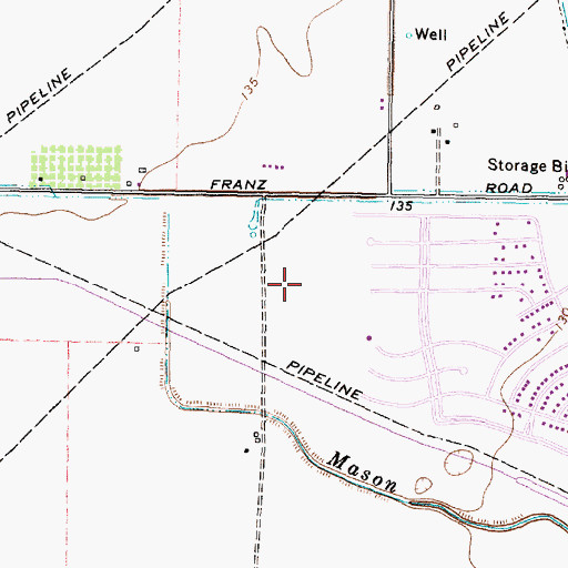 Topographic Map of Diane Winborn Elementary School, TX