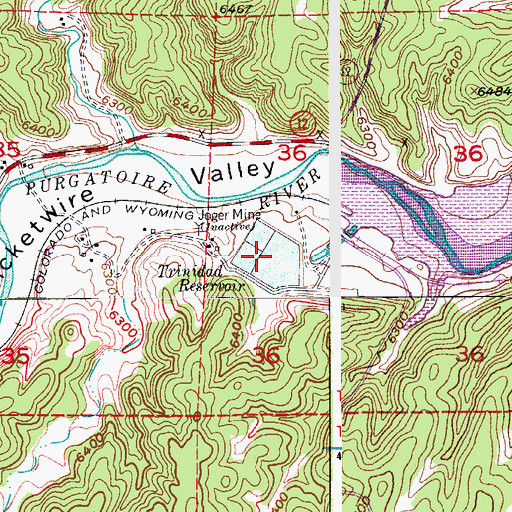 Topographic Map of Madrid Reservoir, CO