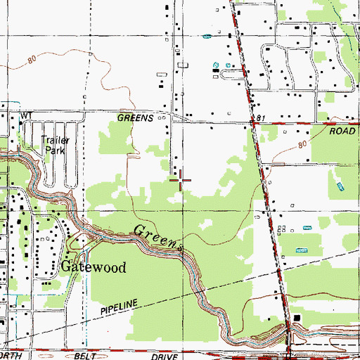 Topographic Map of Calvert Elementary School, TX