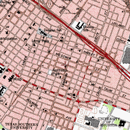 Topographic Map of Castle Academy, TX