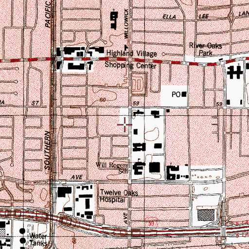 Topographic Map of Centripet Project Middle School, TX