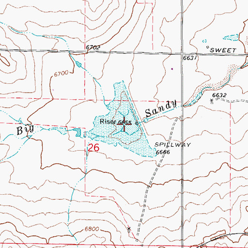 Topographic Map of Big Sandy Creek Watershed S-1 Reservoir, CO