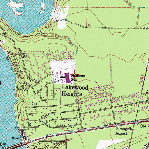 Topographic Map of Copeland Intermediate School, TX