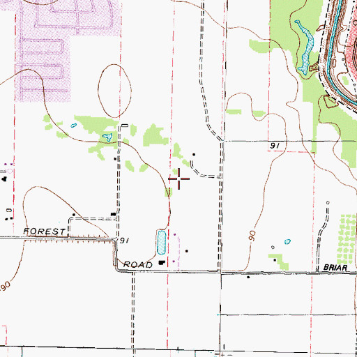 Topographic Map of Barbara Bush Elementary School, TX