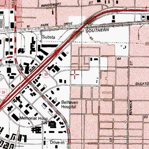 Topographic Map of Benavidez Elementary School, TX