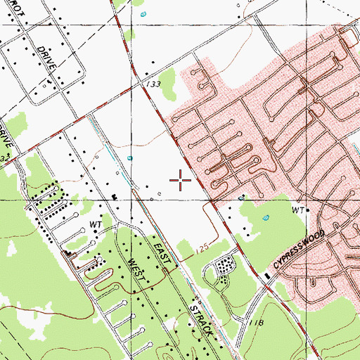 Topographic Map of Benfer Elementary School, TX