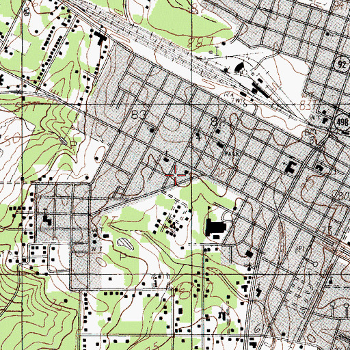 Topographic Map of Laura Reeves Elementary School, TX