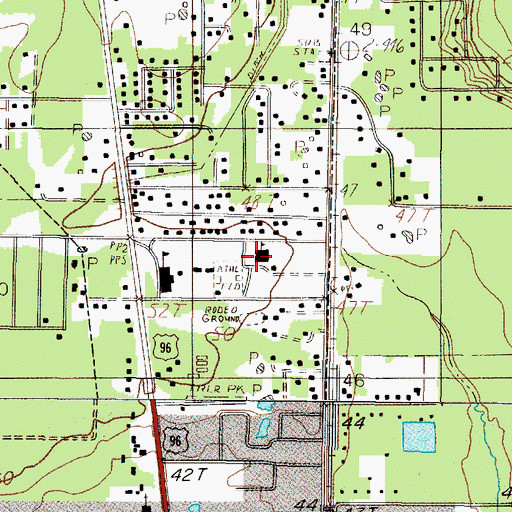 Topographic Map of Lumberton Primary School, TX