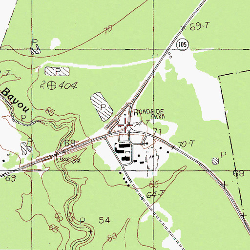 Topographic Map of West Hardin Junior High School, TX