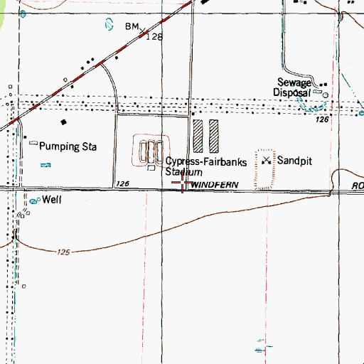Topographic Map of Adaptive Behavior Center, TX