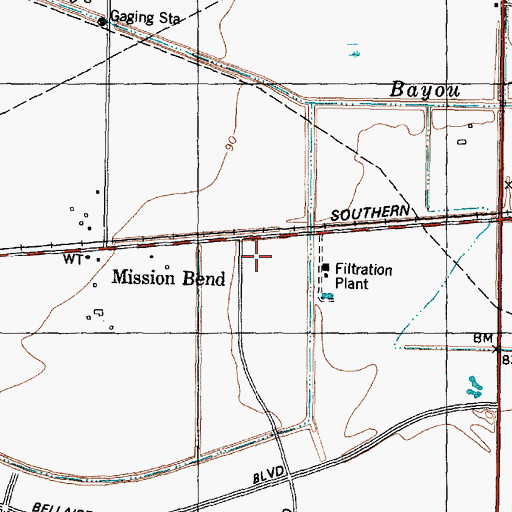 Topographic Map of Albright Middle School, TX