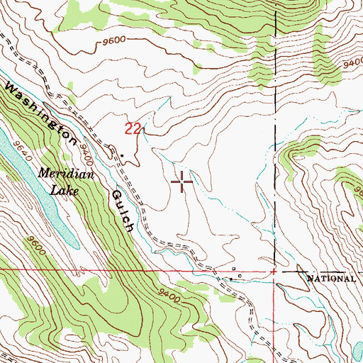 Topographic Map of Meridan Lake Park Number 1 Dam, CO