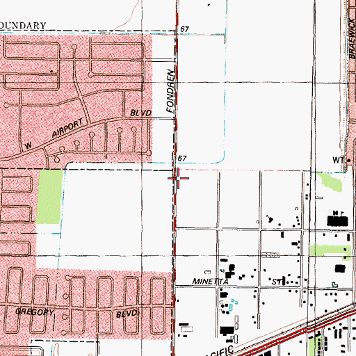 Topographic Map of Argyle Elementary School, TX