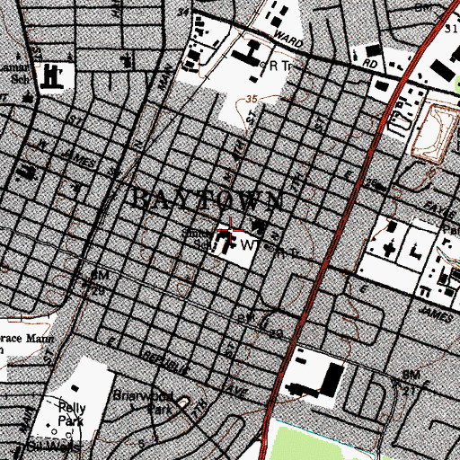 Topographic Map of Ashbel Smith Elementary School, TX