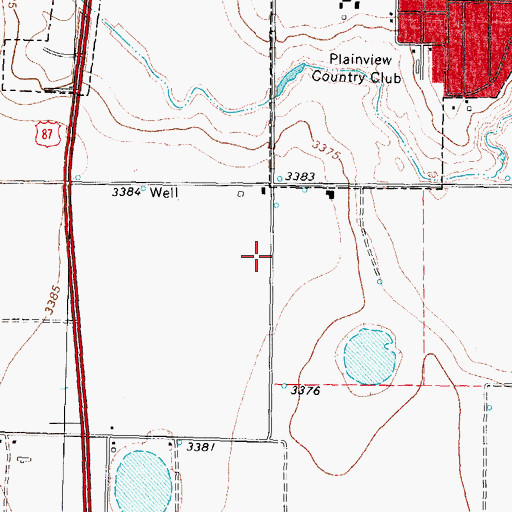 Topographic Map of La Mesa Elementary School, TX