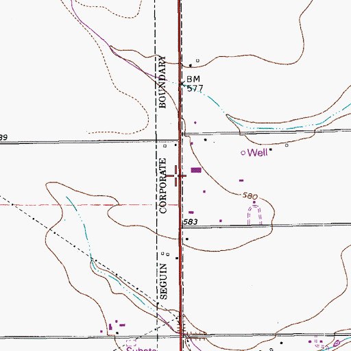 Topographic Map of Navarro Middle School, TX