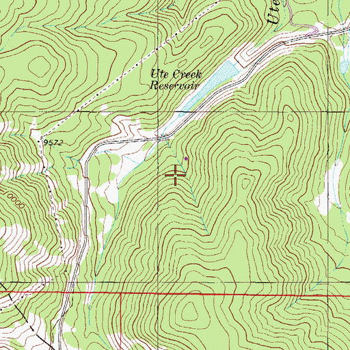 Topographic Map of Ute Creek Dam, CO