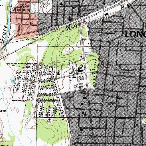 Topographic Map of Ware Elementary School, TX