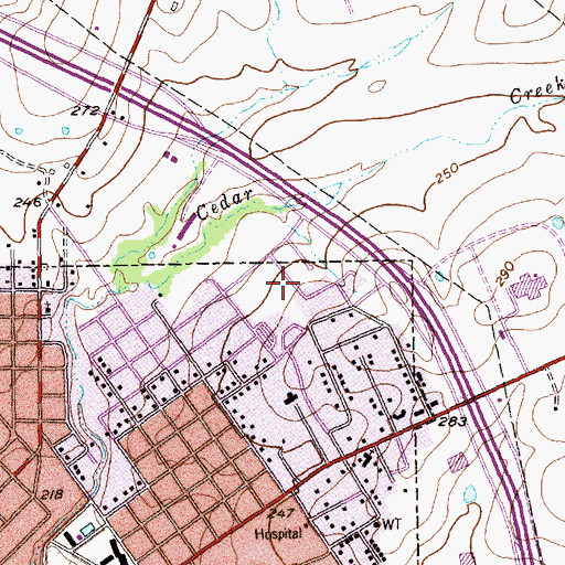 Topographic Map of John C Webb Elementary School, TX