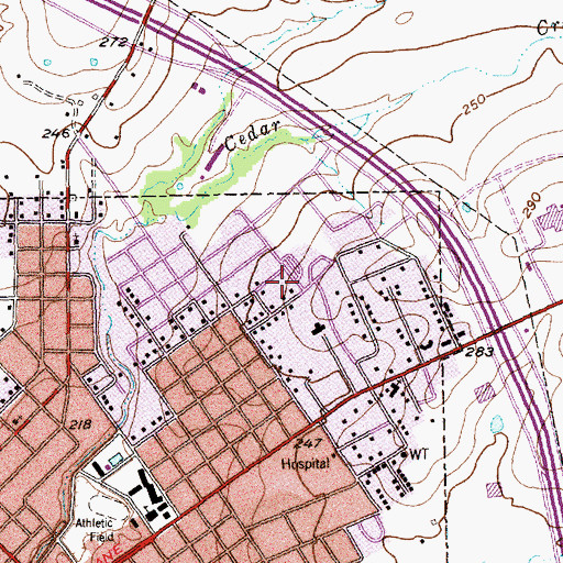 Topographic Map of Navasota Primary School, TX