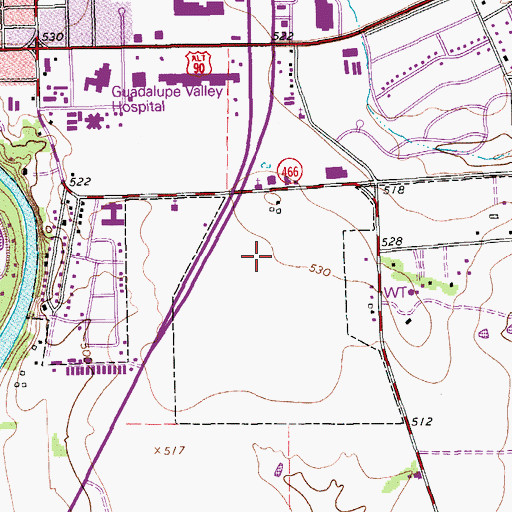 Topographic Map of Koennecke Elementary School, TX