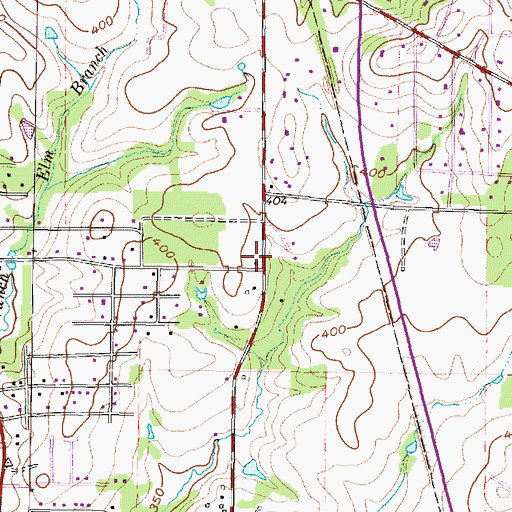 Topographic Map of Doris McQueen Primary School, TX