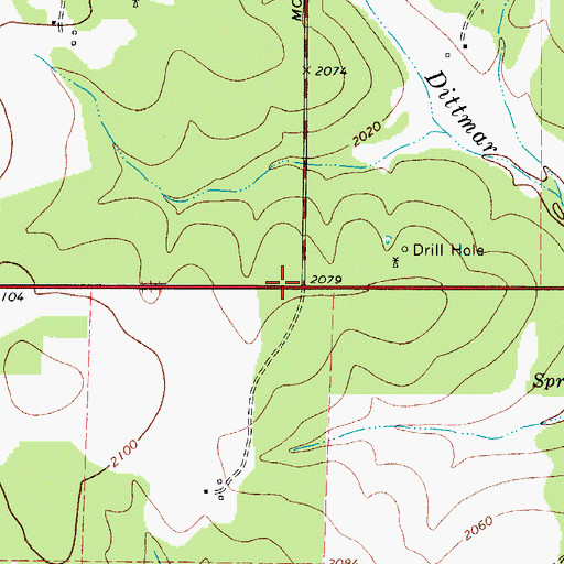 Topographic Map of Harper Middle School, TX