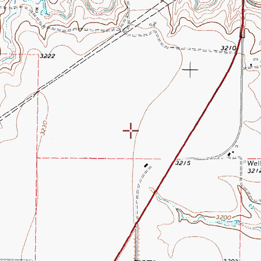 Topographic Map of Pampa Junior High School, TX