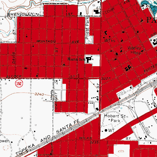 Topographic Map of Wilson Elementary School, TX