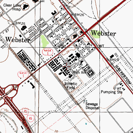 Topographic Map of Clear View Education Center, TX