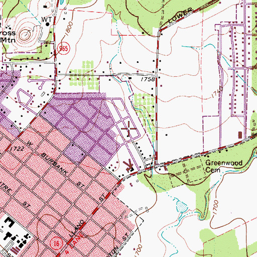 Topographic Map of Fredericksburg Elementary School, TX