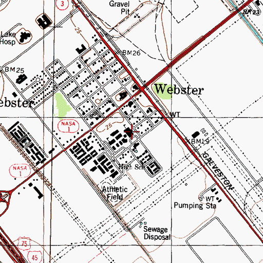 Topographic Map of McWhirter Elementary School, TX